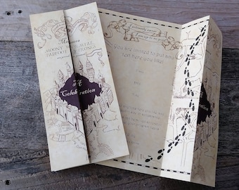 Printable Wizards Map Invitation (Editable)