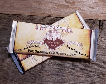 Printable Wizard Map Wedding Candy Bar Wrapper with editable text