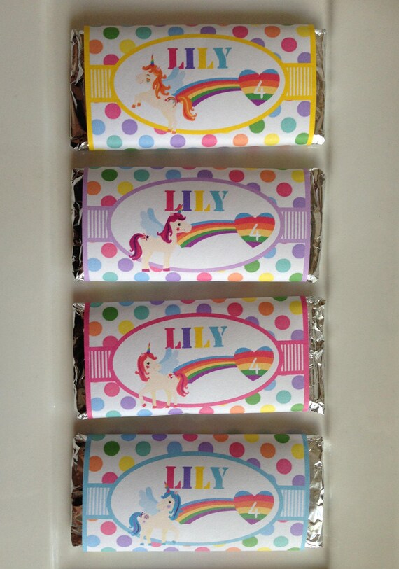 unicorn Birthday Chocolates Personalised to suit