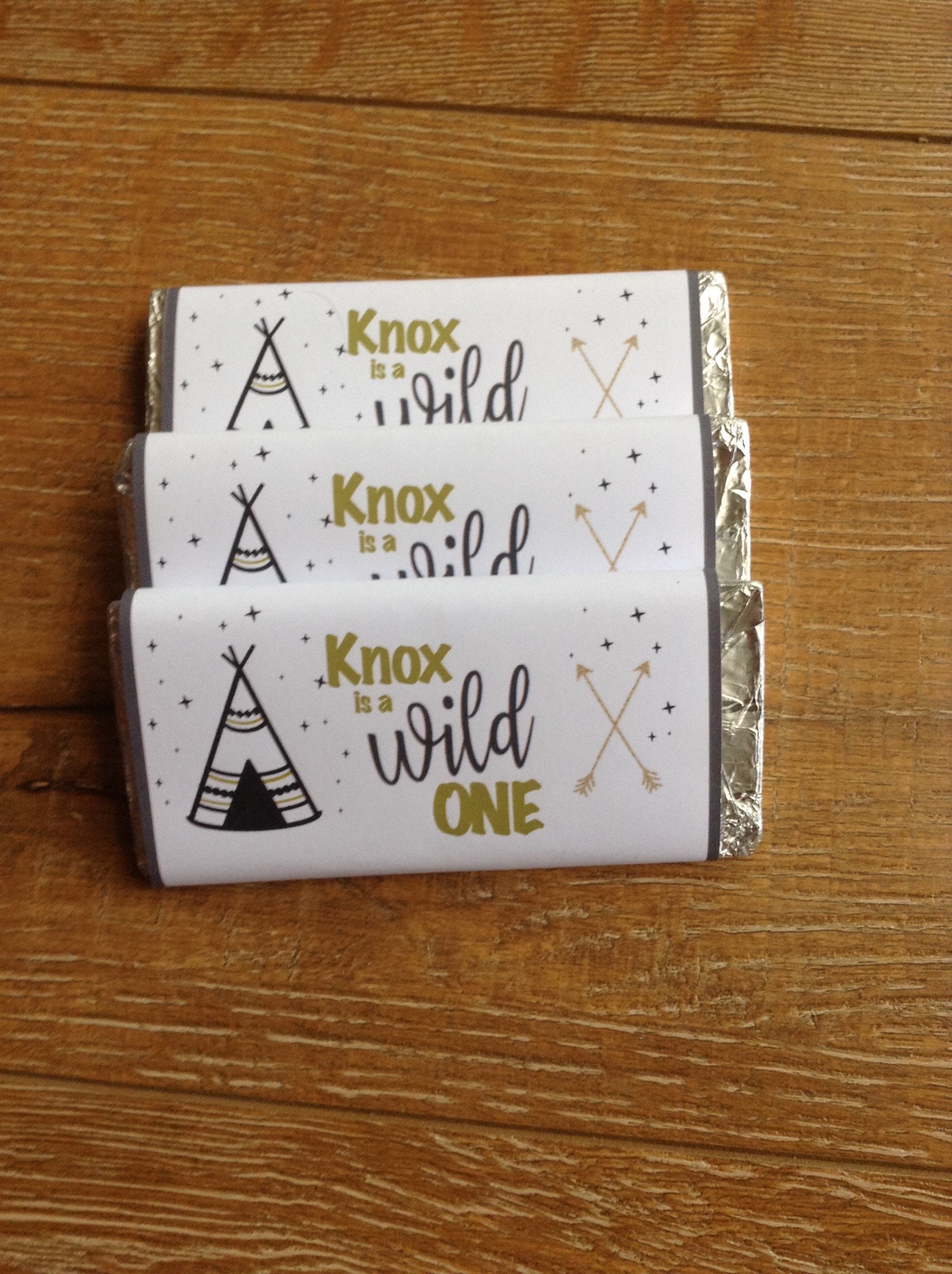 Bridal Wild One Chocolate Bar Wrapper~Personalised for Birthday Baby Shower