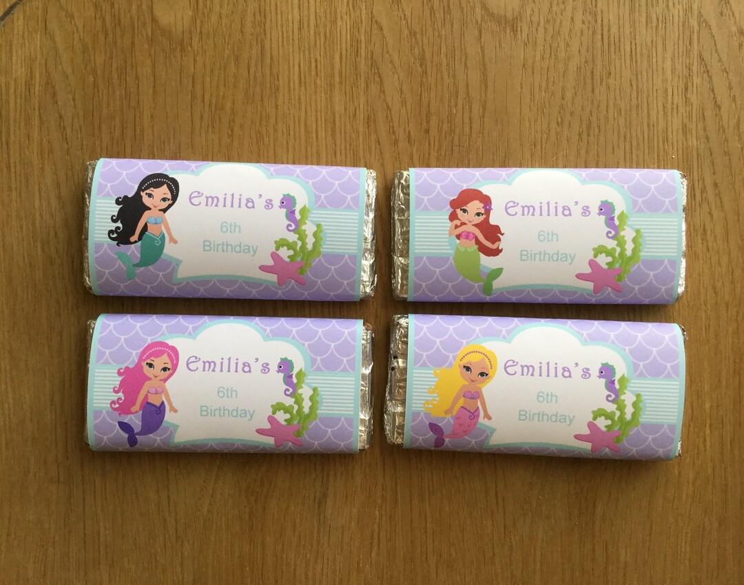 Mermaid Under the Sea Chocolate Bar Wrapper Mermaid Favour - Etsy Australia