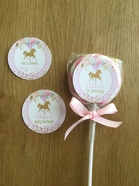 Floral Horses Birthday Stickers Personalized Gift Bag Favor Labels Floral Horses Birthday Stickers Personalized Gift Bag Favor Labels