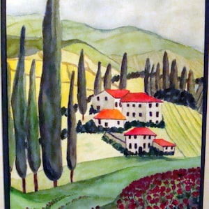 TUSCANY Print EVOKES Memories of Italy Europe Europe Poppy Flowers
