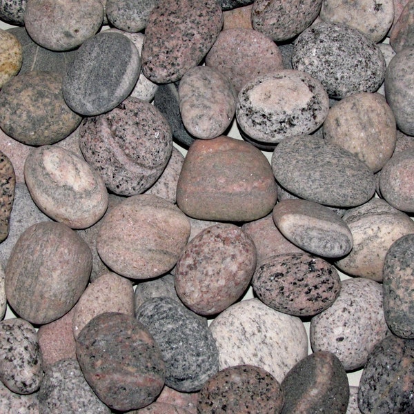20 Lbs Of 2"- 2.5" Lake Superior Granite Beach Stones Hand Selected Beautiful & Smooth For Garden / Pond Edging, Aquarium, Craft Supply