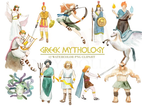Greek Mythology Clipart Watercolor Digital Download Greece - Etsy Canada Greek Mythology Clipart Watercolor Digital Download Greece - Etsy Canada