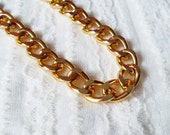 Gold Chain Necklace. A Chunky Gold Chain Necklace. Cool and Chic.