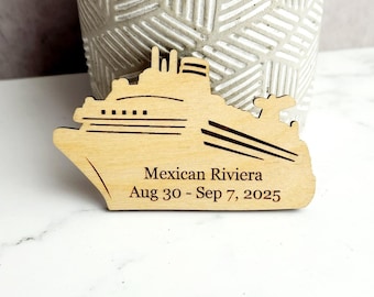Vacation Wooden Cruise Door Magnet Favors