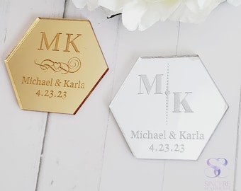 Mirror Acrylic Wedding Favor Save The Date Wedding Favor Magnet