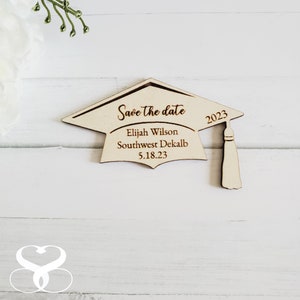 Graduation Cap Favor Magnets Wooden Magnets Save the Date Senior Night Graduation You Did It Graduation Celebration Graduation