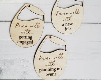Wine Bottle Tag Custom Pairs Well With Fine Wine