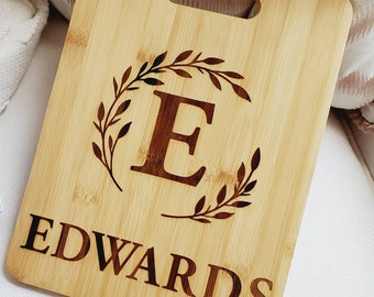 Personalized Engraved Last Name Cutting Board Housewarming Gift Wedding Gift Realtor Gift
