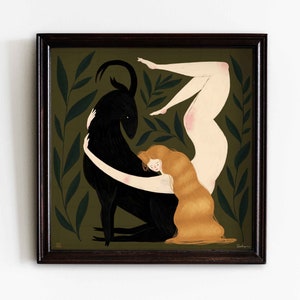 Black Phillip & The Witch Art Print