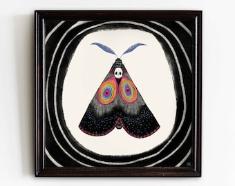 Moth Girl Art Print - Etsy