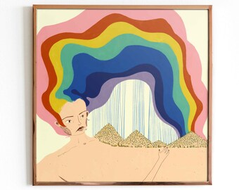 She/'s a Rainbow inspired music art print
