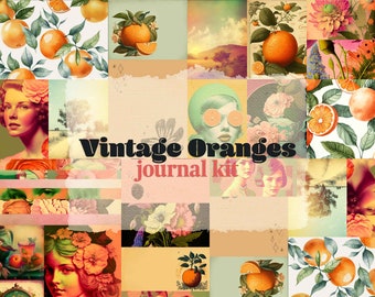 Vintage Oranges Printable Scrapbook Kit