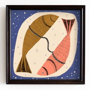 Pisces Zodiac Art Print image 1