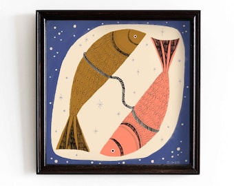 Pisces Zodiac Art Print
