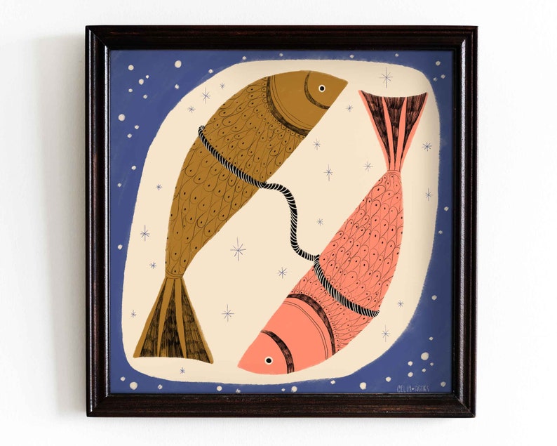 Pisces Zodiac Art Print image 1