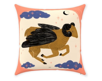 Aries Zodiac Throw Pillow