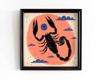 Scorpio Zodiac Art Print