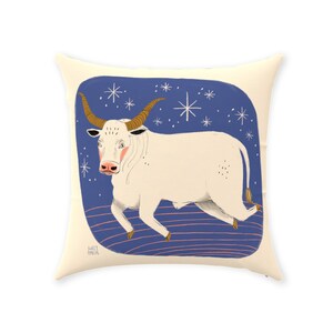Taurus Zodiac Throw Pillow