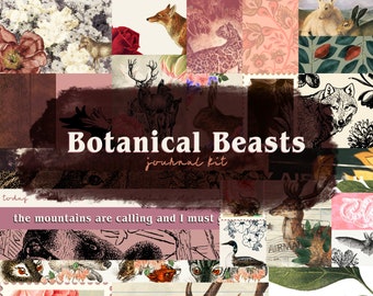 Kit de diario imprimible de bestias botánicas
