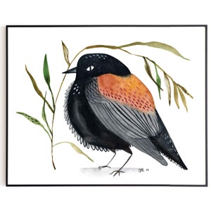 Watercolor Bird Print