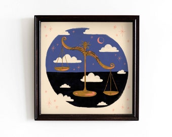 Libra Zodiac Art Print