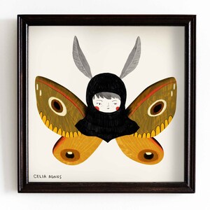 Moth Girl Art Print