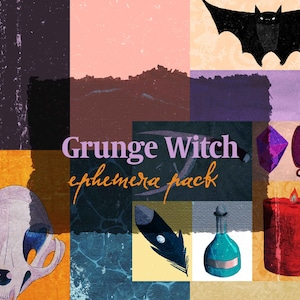 Grunge Witch Printable Scrapbook Kit