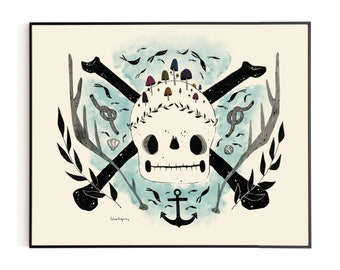 Jolly Roger Pirate Print