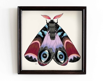 Moth Girl Art Print - Etsy