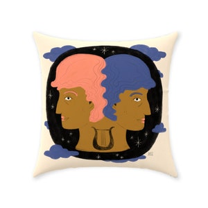 Gemini Zodiac Throw Pillow