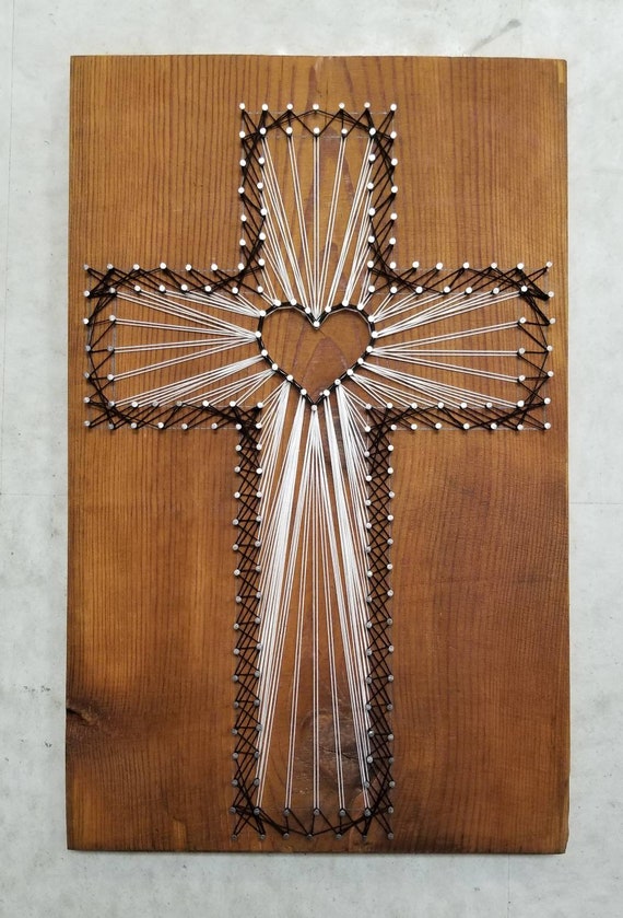 Christian Cross String Art Design Your Own Etsy