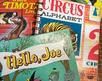 Spiral Bound Storybook Notebook made from  Vintage Tell-A-Tale Books