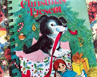 Vintage 1976 Polly's Christmas Present Wonder Book Journal: Repurposed Notebook, Sketchbook or Junk Journal