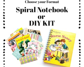 Christmas Little Golden Book Notebbook or DIY Junk Journal Kit