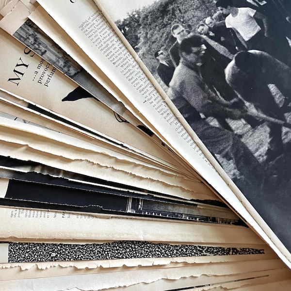 Vintage Ephemera Pack: 1940s-70s Life Magazine Pages for Junk Journals