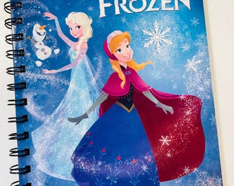 Little Golden Book Disney Frozen Junk Journal – Handmade Notebook Elsa & Anna