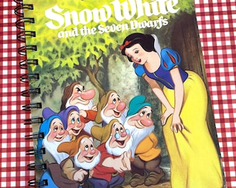 Snow White Little Golden Book Junk Journal- Spiral Bound Notebook with Original Story and 60 Blank Pages