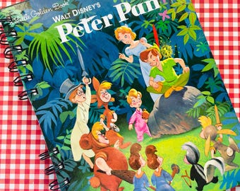 Little Golden Book Notebook Journal: Disney's Peter Pan- Original Story pages included.