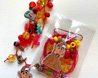 DIY Retro 1980&#39;s Alf Junk Journal Charm Kit – sit-com Theme Charms & Repurposed Beads - Great for Bookmark or Journal Dangle , keychain