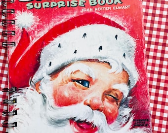 Vintage Santa's Surprise Little Golden Book Notebook: 1980s Repurposed Journal