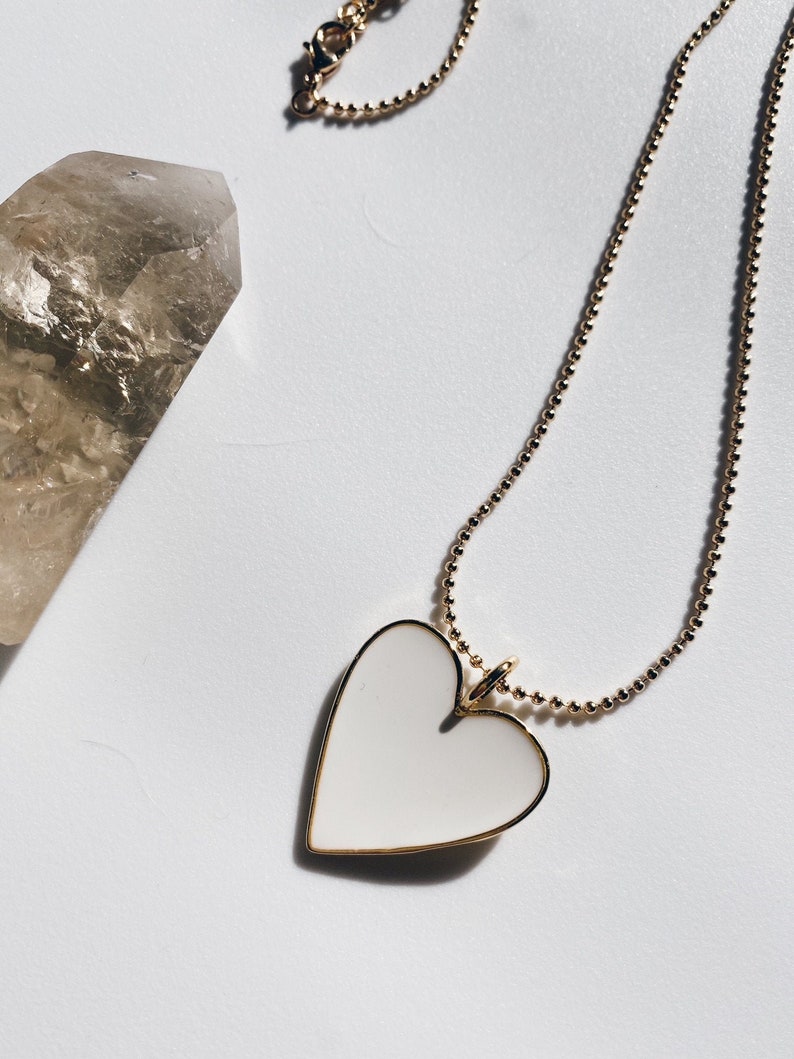 Perfect for Layering Tarnish Free The Valentina Heart Necklace Nickel Free Gold Filled 18K Gold Water Resistant
