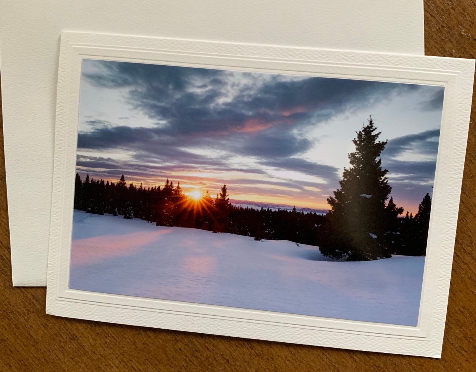 Seasonal scenic 5x7 set of four blank greeting cards. | Etsy