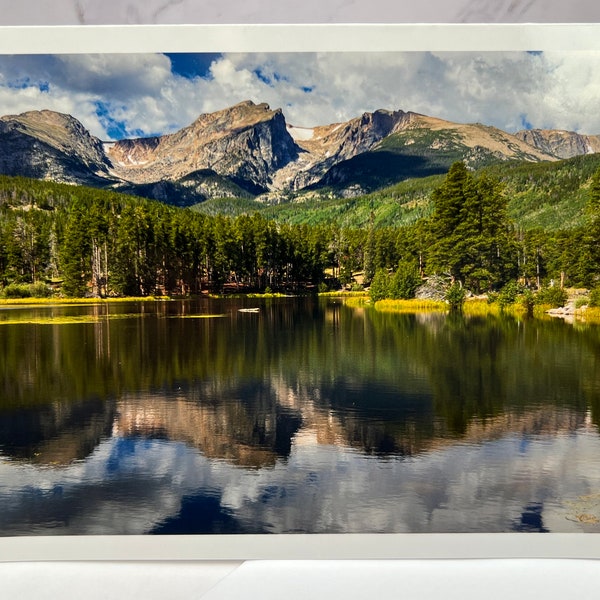 Rocky Mountain Reflection, Blank Photo Greeting Card, Note Card with envelope, Colorado Scenery, Nature Photography