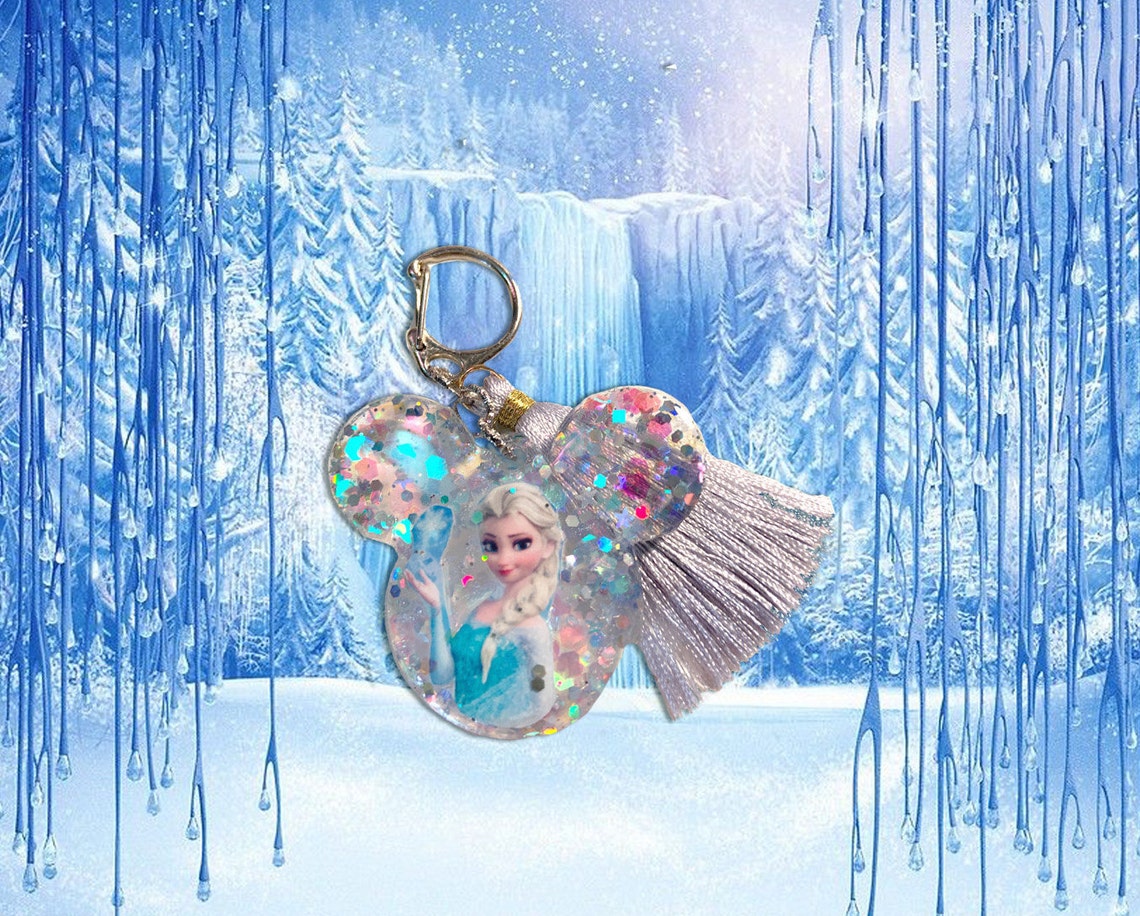 Elsa Character Tassel Keychain Etsy