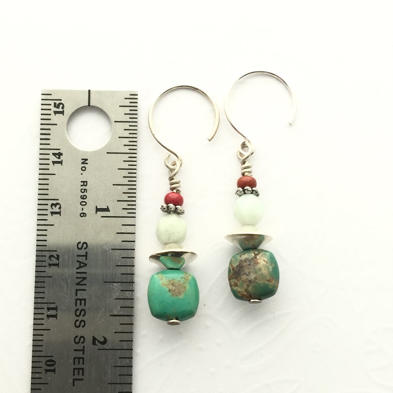 Boho Earrings Gift for Her Anniversary Gift Mothers Day Birthday Gift Women\u2019s Dangle Earrings Handmade African Turquoise Earrings