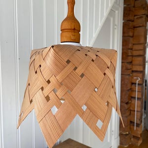 Pine pendant ceiling light Scandinavian