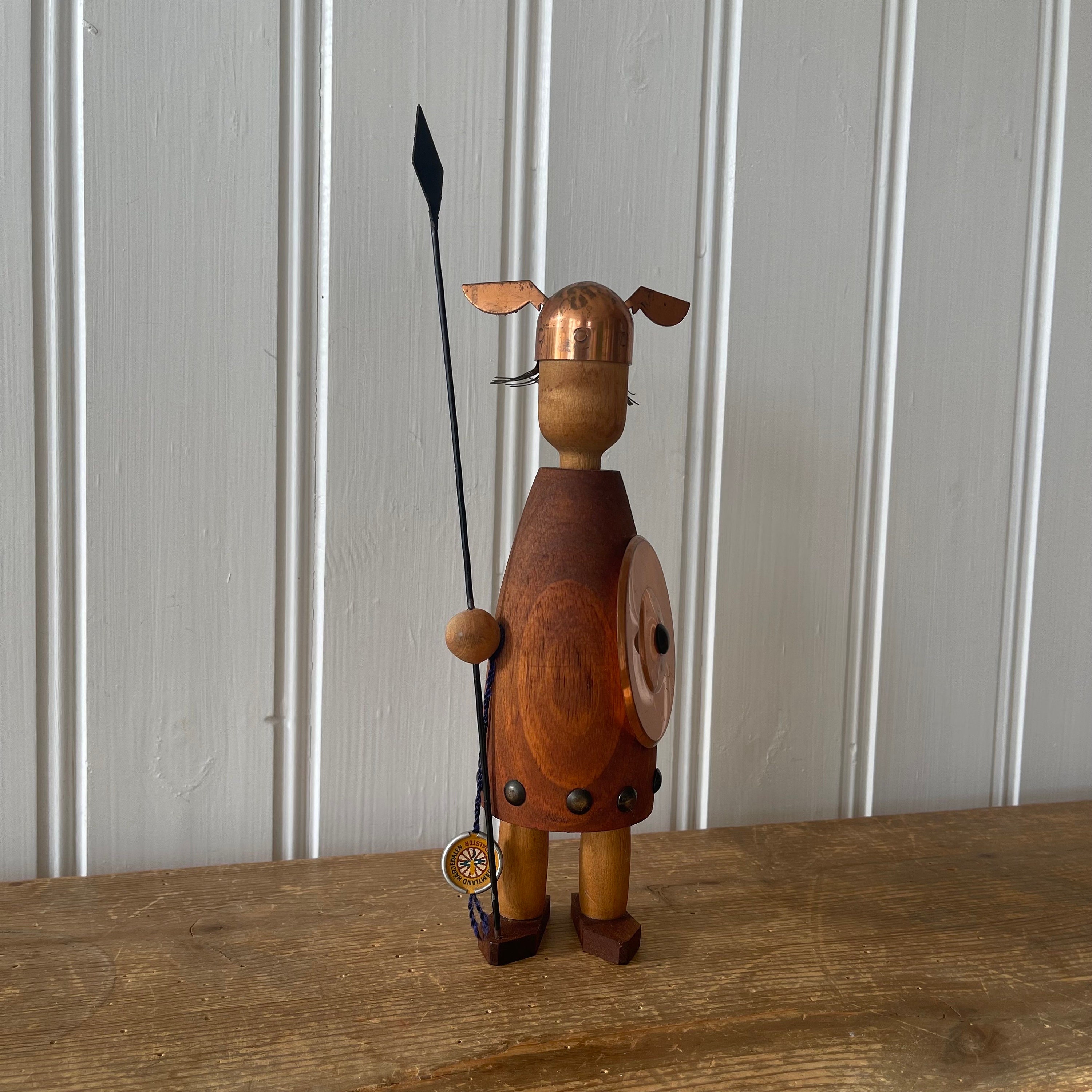 Vemdalen Sweden Carved Teak Bowl by Stig Sandkvist 195X / チーク